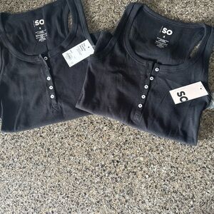 NWT black tank top bundle of 2. Size XS